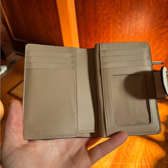 Coach Tan and Pink Floral Wallet - Picture 9 of 10